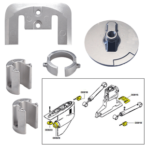 CLOSEOUT - Tecnoseal Anode Kit w/Hardware - Mercury Bravo 1 - Aluminum