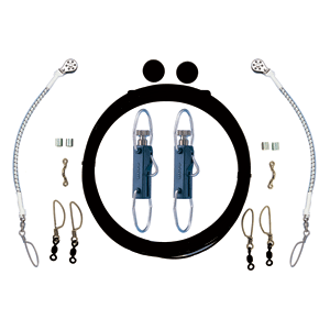 Rupp Single Rigging Kit w/Klickers - Black Mono 160 Lines
