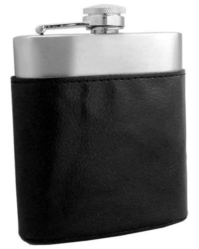 Visol Holder Black Leather Hip Flask Pouch