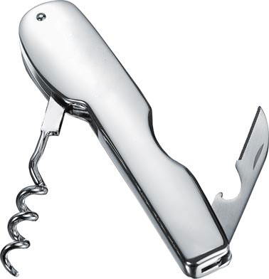 Visol Akana Silver Plated Corkscrewer & Bottle Opener