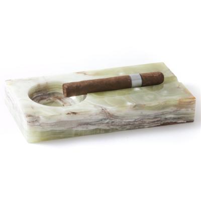Jesper Onyx Stone Rectangle Cigar Ashtray with 2 Cigar Rests