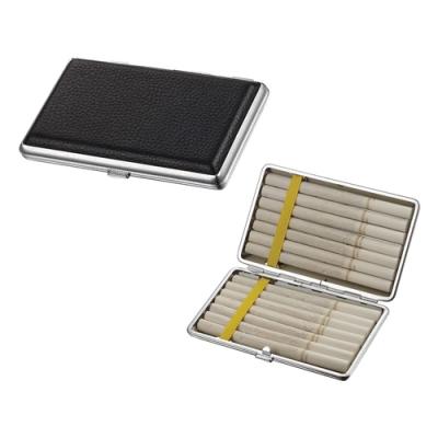 Visol Lawrence Black Leatherette 100s Size Cigarette Case