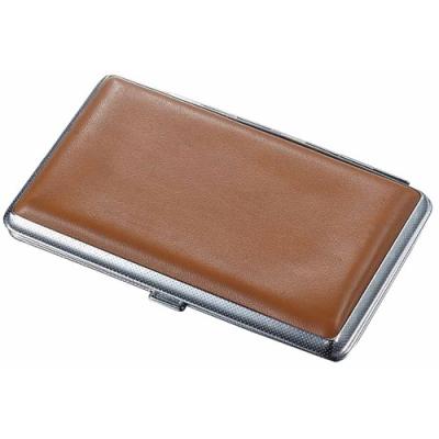 Visol Lawrence Brown Leatherette 100s Size Cigarette Case