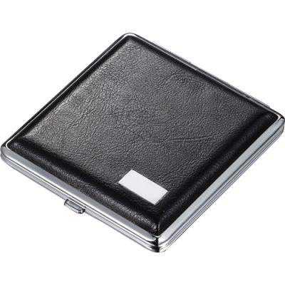 Visol Austin Black Leather Double Sided Cigarette Case
