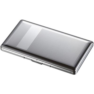 Visol Chase Chrome 120s Cigarette Case - Holds 9 120 size cigarettes