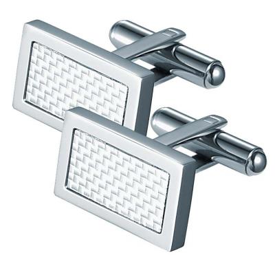 Visol Malcom Rectangular Stainless Steel Cufflinks