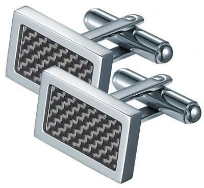 Visol Michal Carbon Fiber Stainless Steel Cufflinks