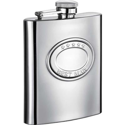 Visol 5 Stars Best Man 8oz Stainlesss Steel Hip Flask