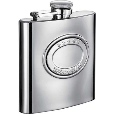 Visol 5 Stars  6oz Stainless Steel Hip Flask