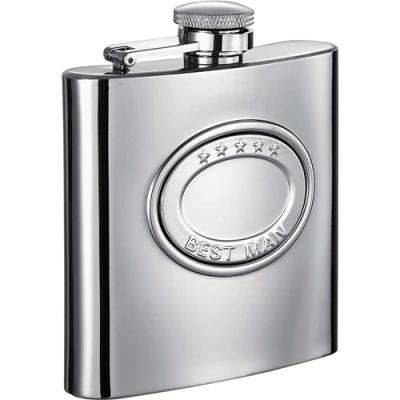 Visol 5 Stars Best Man 6oz Stainlesss Steel Hip Flask