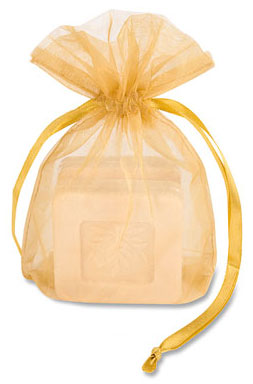 Gold Organza Pouch for Flasks