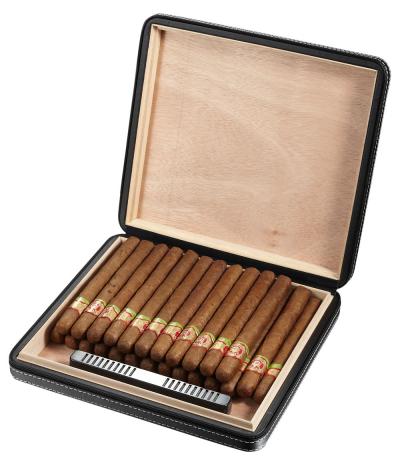 Visol Black Leatherette Cigar Humidor