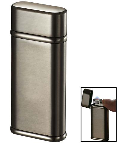 Visol Tendre Satin Gunmetal Finish Coil Flame Lighter