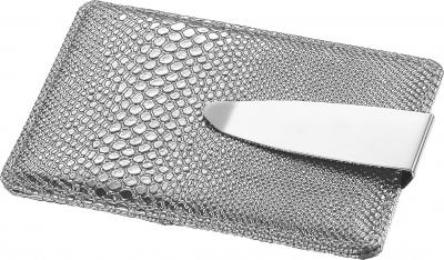 Visol Shiner Silver Snakeskin Leatherette Wallet Money Clip