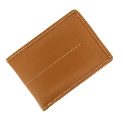 Visol James Tan Leather Wallet - 6 Credit Cards Slots