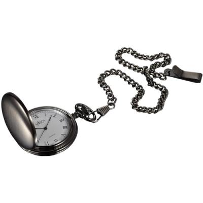 Visol Scipio Brushed Gun Metal Japanese Quartz Pocket Watch