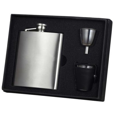 Visol Derek Satin Finish 8oz Deluxe Flask Gift Set