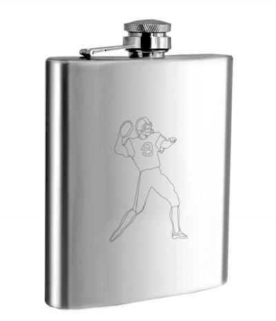 Visol Quarterback Football me Liquor Flask - 6 oz