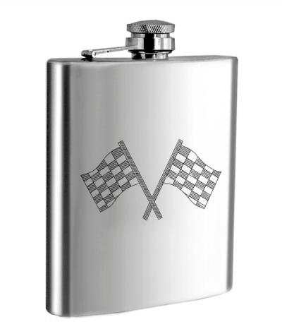 Visol Flag Racing me Liquor Flask - 6 oz