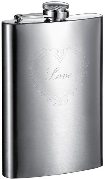 Visol Love Stainless Steel Flask - 8 oz