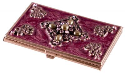 Visol Alameda Cyrstals on Copper Womens Business Card Case
