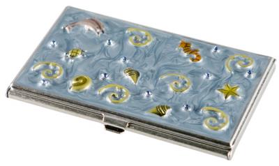Visol Oceana Crystals with Oceanic Themed Womens Business Card Case