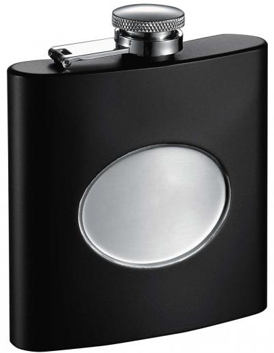 Visol Eramor Black Matte Stainless Steel Flask - 6 oz