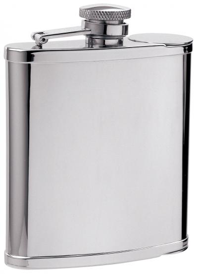 Visol Two Shot Cups in Flask - 6 oz -2 built in shot cups