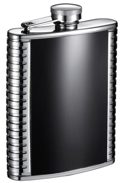 Visol Astaire Black Matte Coated Flask - 6 oz