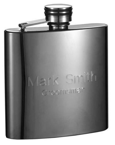 Visol Outlaw II Gunmetal Finish Flask - 6 oz