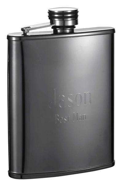Visol Outlaw II Gunmetal Finish Flask - 6 oz