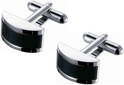Black Catseye and Rhodium Cufflinks