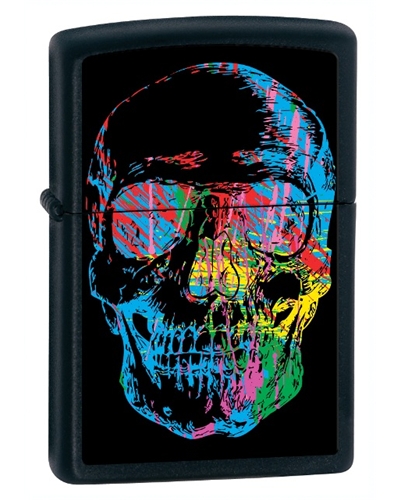 Zippo X-Ray Skull Black Matte Lighter