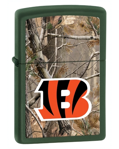 Zippo Camouflaged Cincinnati Bengals Green Matte Lighter