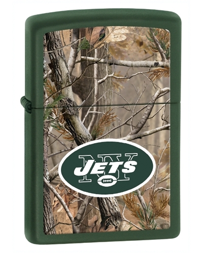 Zippo Camouflaged New York Jets Green Matte Lighter