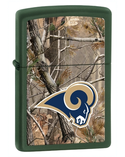 Zippo Camouflaged St. Louis Rams Green Matte Lighter
