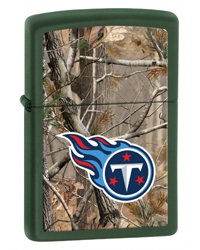 Zippo Camouflaged Tennessee Titans Green Matte Lighter