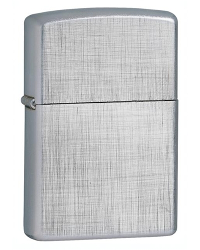 Zippo Linen Weave Brushed Chrome Lighter
