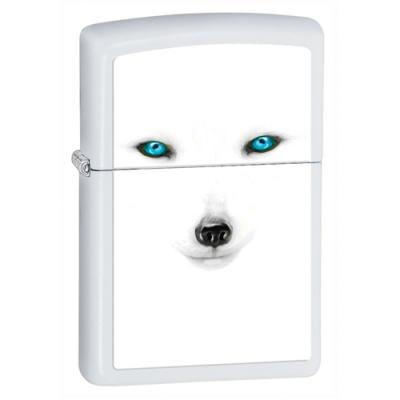 Zippo Artic Fox White Matte Lighter