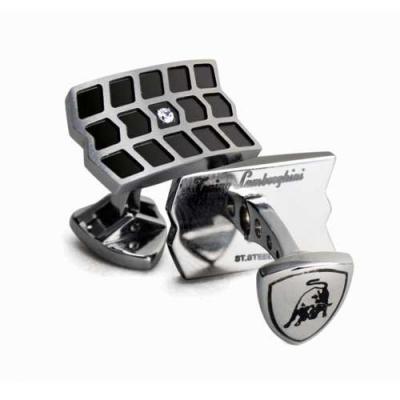 Tonino Lamborghini Impronta Black Lacquer Cufflinks