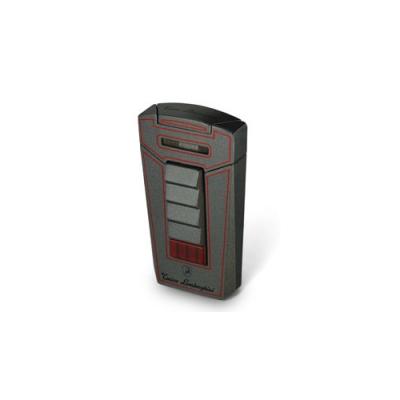 Tonino Lamborghini Aero Metallic Gray With Red Lines Torch Flame Cigar Lighter