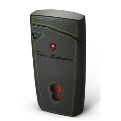 Tonino Lamborghini Magione Metallic Gray With Green Lines Torch Flame Cigar Lighter