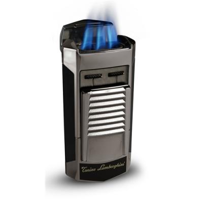 Tonino Lamborghini Sepang Metallic Gun and Black Triple Torch Flame Lighter