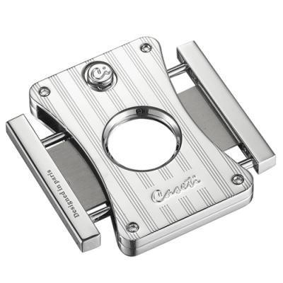 Caseti Dion Engine Turned Chrome Cigar Cutter