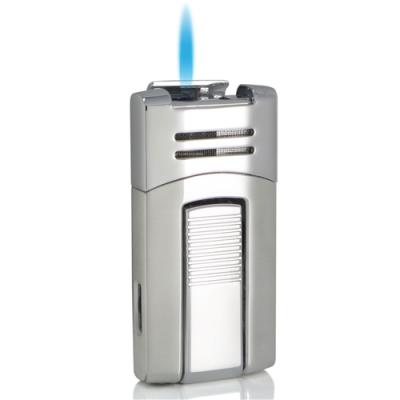 Caseti Chrome Single Torch Flame Cigar Lighter