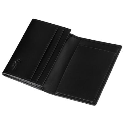 Caseti Noche Smooth Black Leather Card Holder