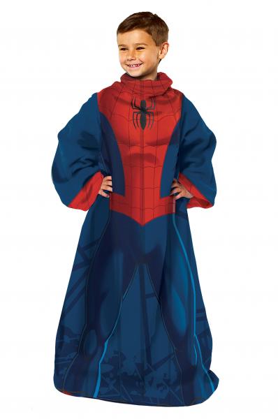 Spider Up Entertainment Youth Comfy Throw Blanket with Sleeves, 48' x 48'