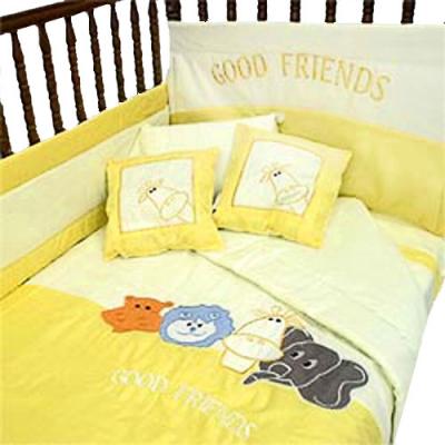 Animals Good Friends Toddler Bedding Crib Comforter Set