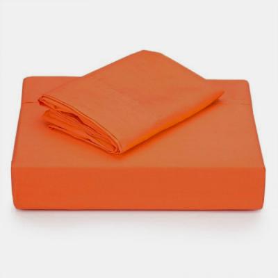 Coral Solid Orange Twin-Single Bedding Sheet Set