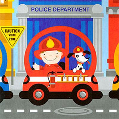 Rescue Pals Firetruck Large Accent Mural Plastic Banner